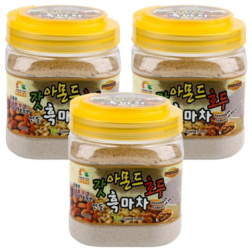 오양식품 잣 아몬드 호두 안동 흑마차