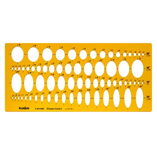 코링 종합 타원 형판 자 K-841090