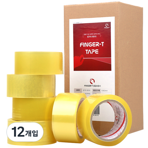 핑거티 중포장용 박스테이프 48mm x 45m x 0.063mm