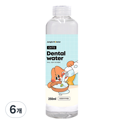 정글몬스터 캣 덴탈워터 구강청결제, 250ml, 6개 정글몬스터 캣 덴탈워터 구강청결제, 250ml, 6개