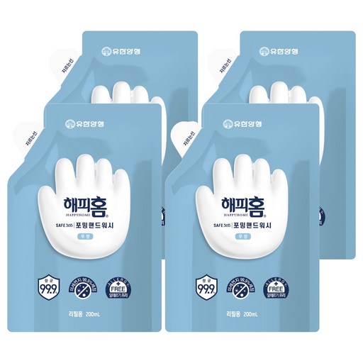 해피홈 SAFE365 포밍 핸드워시 무향 리필
