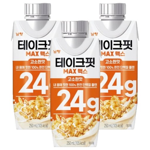 TAKEFIT MAX 蛋白飲 穀物口味, 250ml, 3個