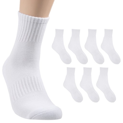 베이스알파에센셜 남성용 스포츠 파일 쿠션 중목 양말 8켤레 판매 중