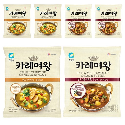 카레여왕 부드러운 버터맛 108g 3p + 망고 앤 바나나 108g 3p