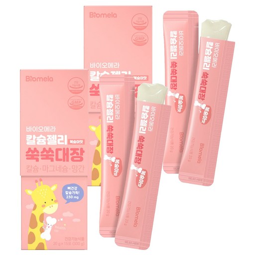 바이오메라 칼슘젤리 쑥쑥대장 복숭아맛 15p