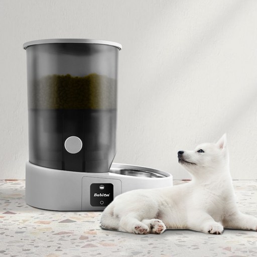 바비온 반려동물 강아지 고양이 IoT 스마트 자동 급식기 CWC-W 3L, 1.15kg, 화이트