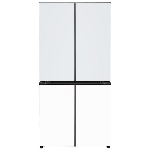[색상선택형] LG전자 디오스 오브제컬렉션 4도어 냉장고 M873GYW031S 875L 방문설치, 글라스 크림스카이(상), 글라스 크림화이트(하), M873GYW031S