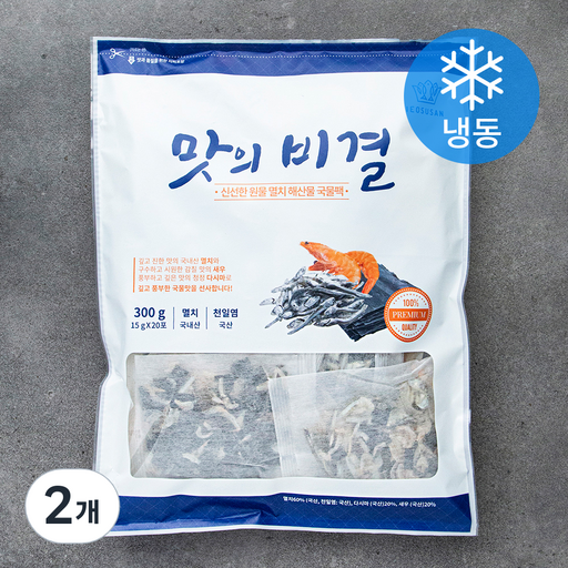 이어수산 맛의비결 멸치 해산물 국물팩 (냉동)