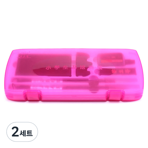 미니띠네 미니제이드 학생용 서예붓 2종 세트 핑크