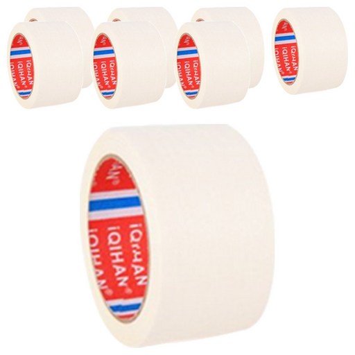 iQIHAN 칼라 마스킹 테이프 흰색 50 mm x 20 m