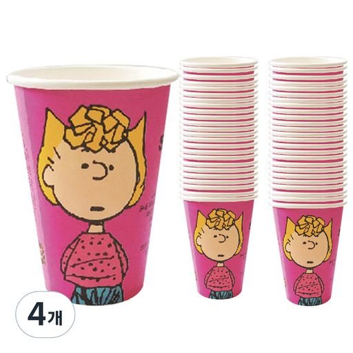 PEANUTS 컬러종이컵 390ml 핑크(샐리)
