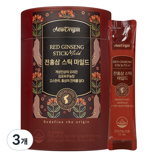 뉴오리진 유한건강생활 전홍삼스틱 마일드 30p