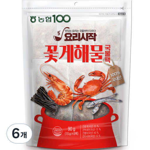 농협 꽃게 해물 국물팩 6p