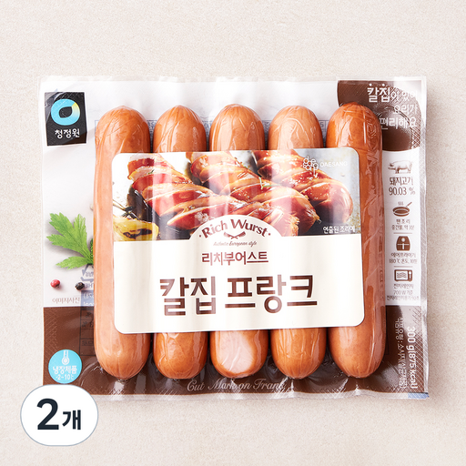 청정원 리치부어스트 칼집 프랑크