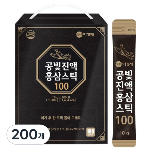 래오이경제 공빛진액 홍삼스틱 100