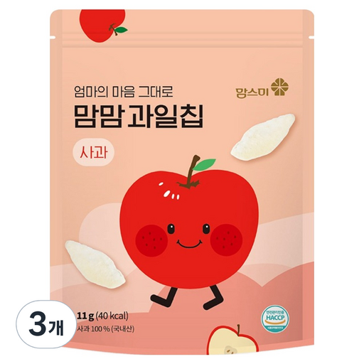 맘스미 유아용 맘맘 과일칩 사과