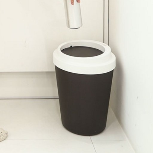 올유리빙 스윙 텀블러 휴지통 15L