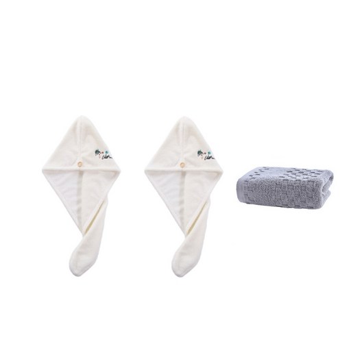 소프트 헤어 타올 SG48 2p + 세면타올 세트