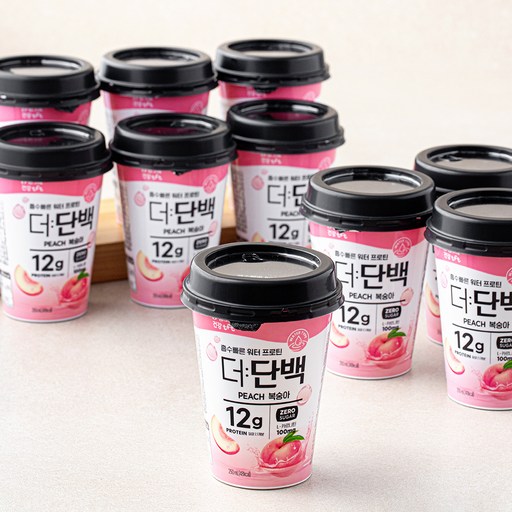 더단백 워터 프로틴 컵 복숭아