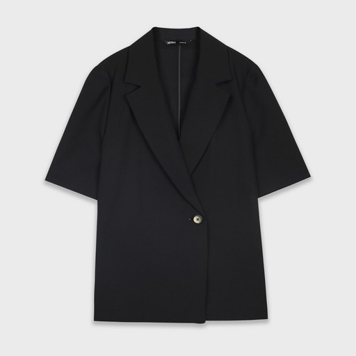 미쏘 여성용 테일러드 일자핏 반더블 반팔 재킷