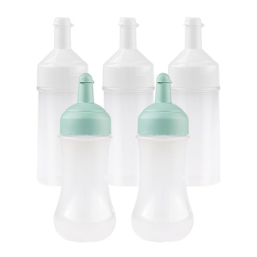 인블룸 스퀴즈 오일 드래싱 소스통 화이트 250ml 3p + 다용도 소스통 그린 350ml 2p 세트