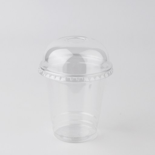 PET 아이스컵 7.8 x 8.2cm 50p + 타공 돔뚜껑 7.8 x 2.9cm 50p 세트