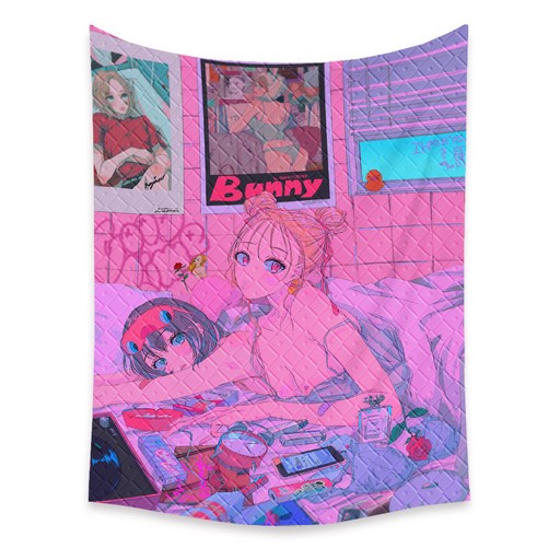 만화 여자캐릭터 벽장식 패브릭포스터