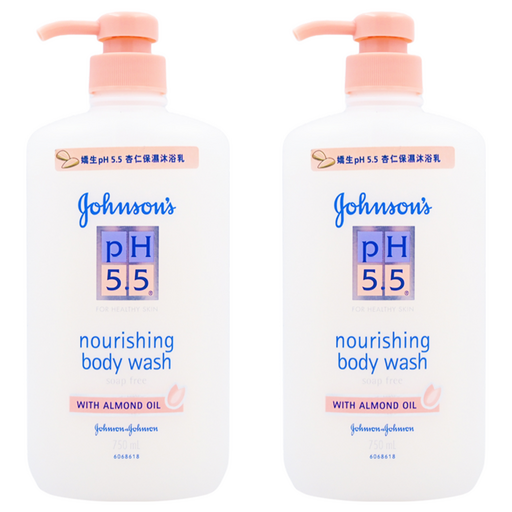 Johnson's 嬌生 嬰兒 PH5.5 保濕沐浴乳 杏仁, 750ml, 2瓶