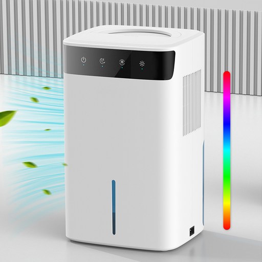 YINUO 저소음 스마트 제습기 미니제습기 화장실제습기 침실 건조 곰팡이제거 결로방지 대용량 자동건조, 화이트 DH130