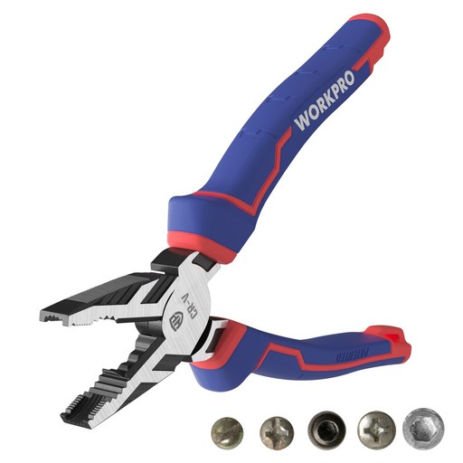 WORKPRO 8인치 고효율 플라이어 다용도 펜치 와이어 커터
