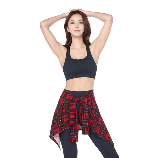 베럴라인 체크 엉덩이 치마 레깅스 레이어드 스커트 가리개 힙 커버 업 남방 룩