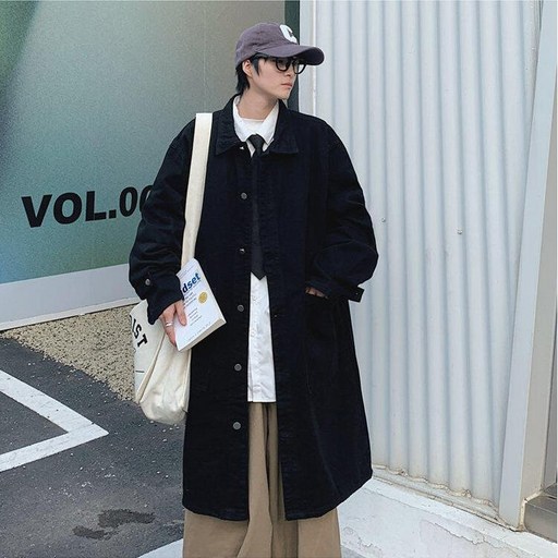 투니스 남성 루즈핏 데님 코트