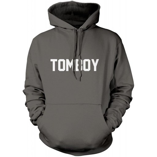 영국직수입 Tomboy-Tomboy Unisex Hoodie-Instagram 의류 레즈비언 페미니스트 선물 게이 프라이드-L 그레이