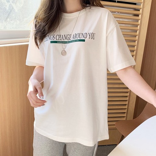 티데일리 남녀공용 어라운드유 오버핏 반팔 티셔츠