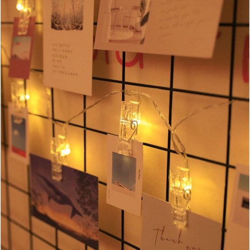 LED 사진 클립 집게 조명 장식 프로포즈 인테리어 포토