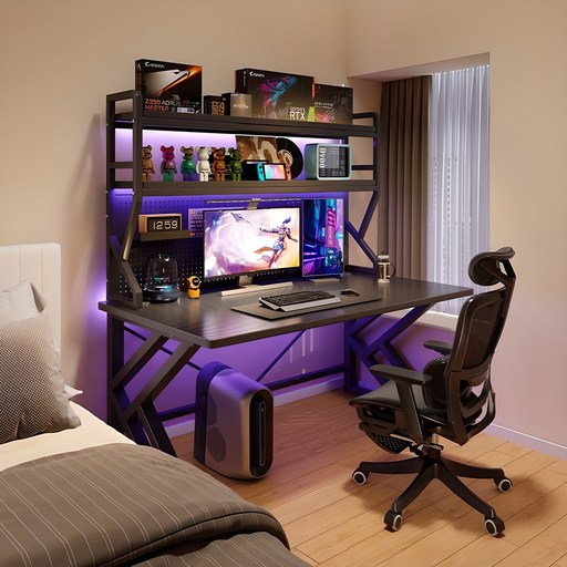 H N Qaulty Home 책상책장 철제 게이밍 컴퓨터책상 1200