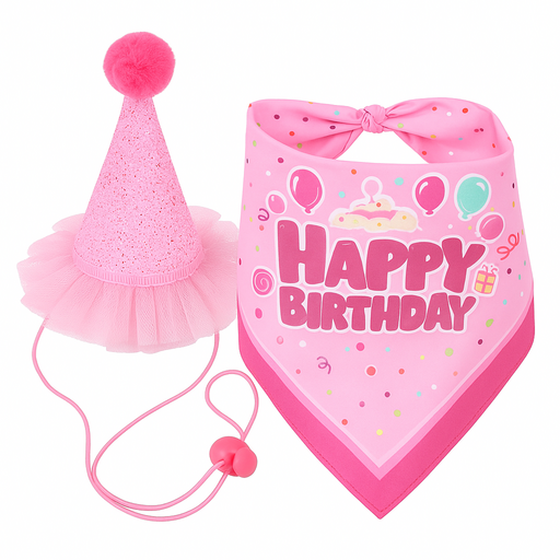 반려동물 생일파티 세트 (모자+스카프)