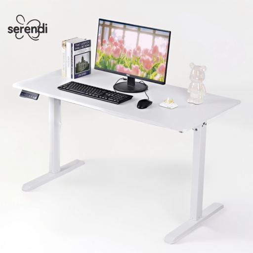 SERENDI 모션데스크 헤드셋 거치대 컵 홀더 포함 전동 높이조절책상 스탠딩책상 사무실책상 게이밍책상 학습용