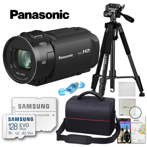파나소닉 정품 HC-V900 프리미엄 삼각대 패키지 8종세트/삼각대+128GB+전용가방+MCUV필터+카드리더기+청소도구+극세사융+액정보호필름/TJ