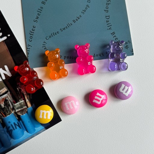 빅 하리보 곰젤리 m&m 인테리어 미니 마그넷 냉장고 자석 8pcs