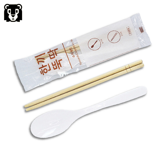 사자팩 일회용 수저세트 한끼뚝딱 175mm 개별포장