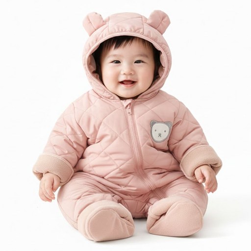 기모 패딩 베이비 우주복 출산선물 아기패딩 신생아옷 백일선물 외출복 100일