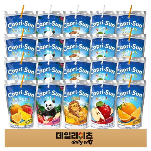 데일리이츠 카프리썬 5종 20개입 (사과4 사파리4 오렌지4 오렌지망고4 정글4)