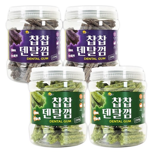 쏨달펫 찹찹 덴탈껌 250g 30개입, 관절뼈 X 눈피부, 250g, 4개