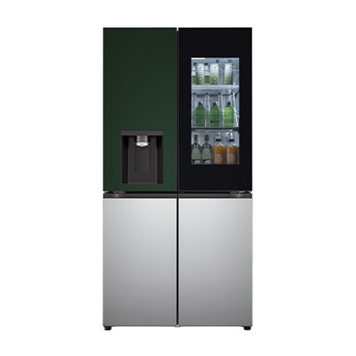 LG전자 W821AAA453 오브제컬렉션 조합형 얼음정수기 냉장고 820리터 도어포함, 네이처(메탈) 블랙/그레이/화이트