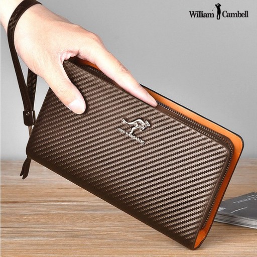 WilliamCambell 남성 클러치백 손가방 파우치 소가죽 일수가방 AK07