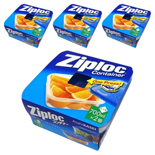 Zip lock 지퍼락 컨테이너 저장용기 정사각형 700ml