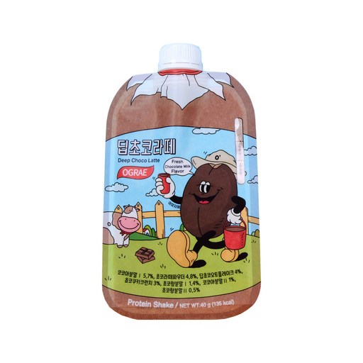 오그래 딥초코라떼 초코맛 체중조절 프로틴 쉐이크