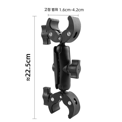 라이더굿즈 램마운트 고프로 insta360 인스타360 오토바이 바이크 자전거 거치대 집게 클램프