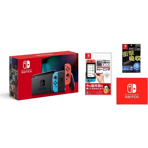 Nintendo Switch 본체 (닌텐도 스위치) Joy-Con (L) 네온 블루 / (R) 네온 레드 (배터리 지속 시간이 길